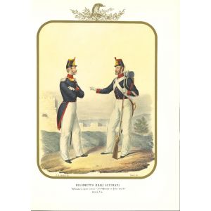 Royal Veterans Regiment is a lithograph by Antonio Zezon. Naples 1854.
