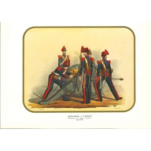Artillery on Horseback is a lithograph by Antonio Zezon. Naples 1853