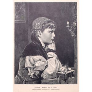 Woman is an original zincography on paper realized by D'Apres U. Seifert, in 1905.
