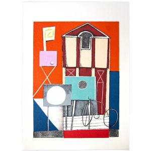 Franco Gentilini - House and Bicycle - Contemporary Artwork