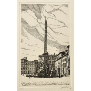 Navona Square - Rome by Giuseppe Malandrino- Modern Artwork