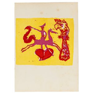 Horseman by Mino Maccari - Modern Artwork