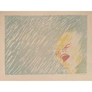 The Scream is an original mixed colored serigraph realized by Danilo Bergamo in the second half of the XX century, in 1970s.