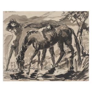 Woman And Horse by Angelo Savelli - Contemporary Artwork 