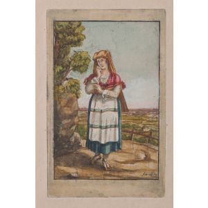 Costume of the Roman countryside by Bartolomeo Pinelli - Artwork