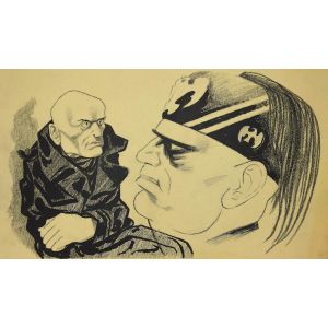  “Mussolini” by Adolf Hallman - Modern Artwork