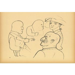  Shark from Ecce Homo by George Grosz -Modern Artwork