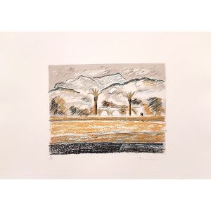 Contemporary art, Artwork, Print, Lithograph, Orfeo Tamburi, Paesaggi di Toscana