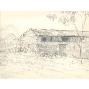 André Rolland Brudieux - House in the Countryside - L'Oise - Modern Artwork