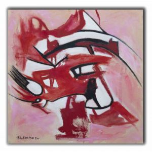 Pink and Red Composition - Giorgio Lo Fermo - Contmeporary Art