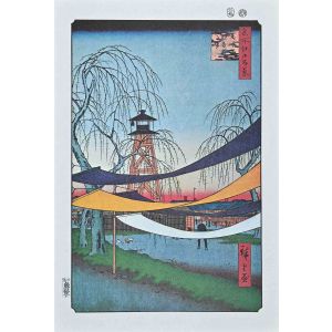 After Utagawa Hiroshige - Hatsune Riding Grounds, Bakuro-cho - Modern Artwork