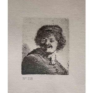 Self-Portrait in a Cap, Laughing
