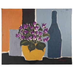 Claude Deschamps - Still Life Vase of Flowers - Old Masters 