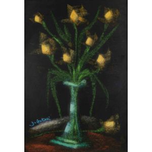 Giovanni Antoci – Yellow Flower Vase – Contemporary Artwork 