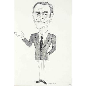 Caricature of Vittorio Gassman