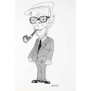 Caricature of Sandro Pertini