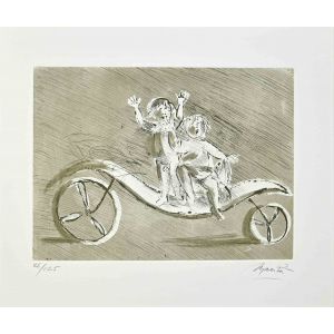 Mileto and Giulia in a Green Carriage