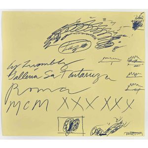 Cy Twombly Exhibition Leaflet - Galleria La Tartaruga 1960 