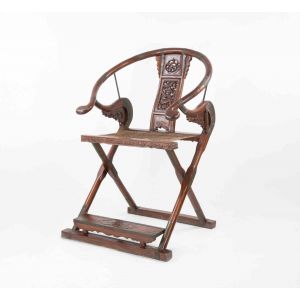 Antique Chinese Jiaoy Chair Qing Dynasty