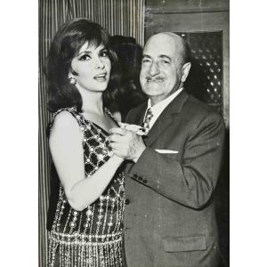 Salvatore Quasimodo With Gina Lollobrigida-  Vintage Photo  