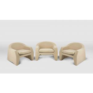 Set of 3 vintage Armchairs by Cassina