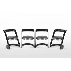 Set of 4 Chairs by Willy Rizzo for Mario Sabot