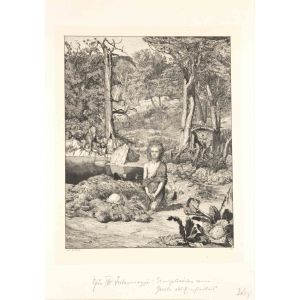 Max Klinger - Simplicius at the Hermit's Grave - Modern Artwork 