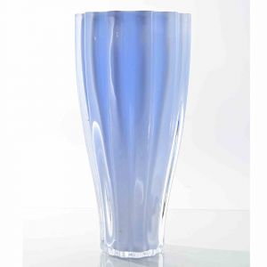 Anonymous - Vintage Light Blue Glass Vase, Northern European, 1970s – Decorative Object 