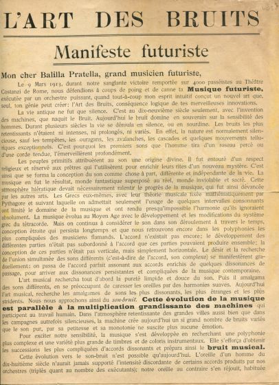L'Art des Bruits