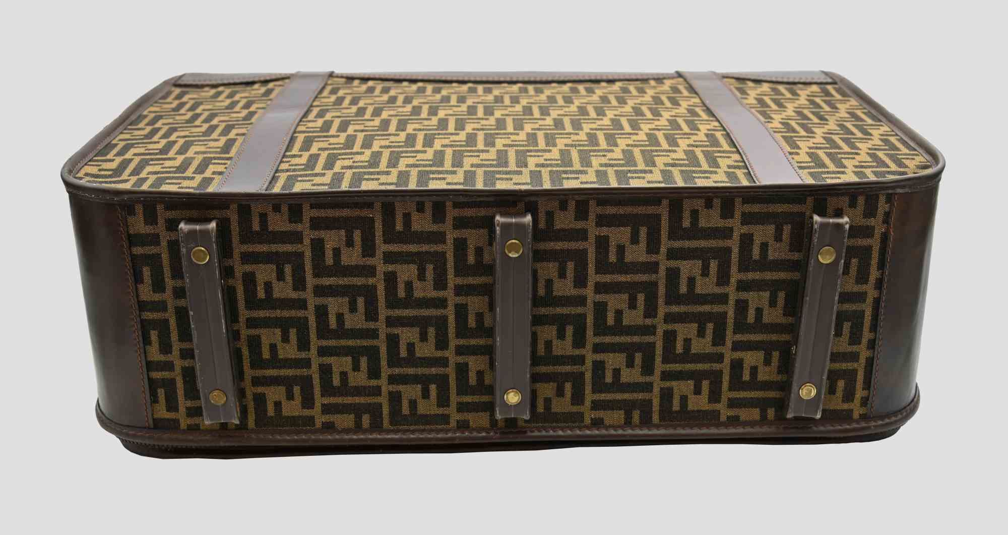Vintage Suitcases Set by Fendi Brown Monogram Travel