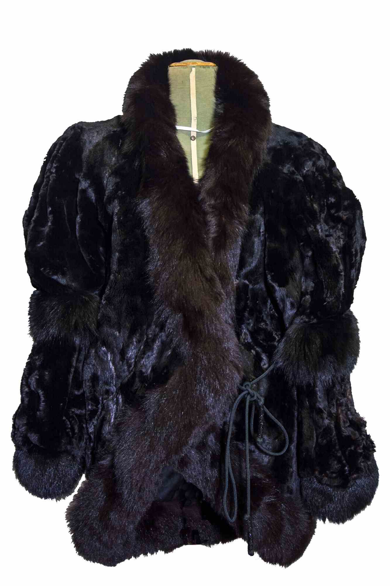 Vintage Yves Saint LAURENT Fourrures Black Mink