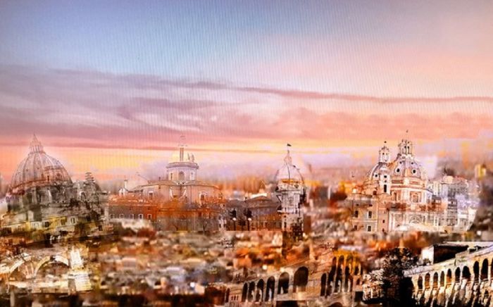 Sunrise on Rome by Laura D'Andrea - Contemporary Artwork