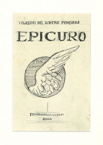 Epicuro is an original drawing in china ink realized by Gabriele Galantara, the state of preservation of the artwork is good.