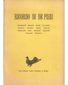 Various Authors, Ricordo di De Pisis, Rome, Carlo Colombo, 1956, Rare Book, Modern Art, Modern Art Rare Books, Italian artists, Roman School