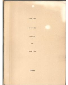 Tristan Tzara, Miennes, Eaux-fortes par Jacques Villon, Paris, Caractère, 1955, Rare Books, Surrealist Rare Books, Surrealism, etching