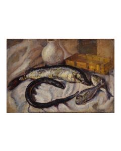 Still Life with Fishes by an Italian artist of XIX century - Modern Artwork