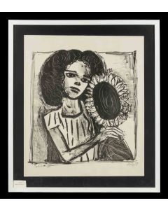 Woman with Sunflower - SOLD