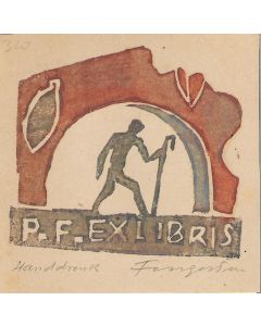 Michel Fingesten, Ex Libris Fingensten, Artwork, Modern Art, Ex Libris, Xilograph, Ex Libris "P.F."