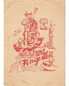 Michel Fingesten, Ex Libris Fingensten, Artwork, Modern Art, Ex Libris, Xilograph, 15 Ex Libris par eaux-fortes originaux
