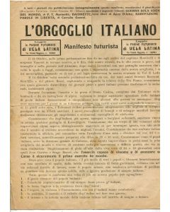 L’Orgoglio Italiano - Il Futurismo e la Guerra