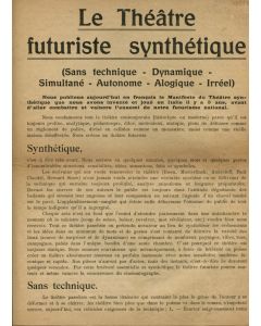 Le Théâtre Futuriste Synthétique
