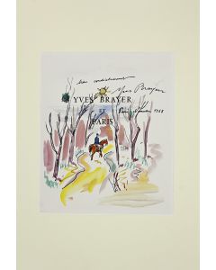 Chevalier Dans Le Bois by Yves Brayer - Contemporary Artworks 