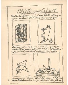 Objets Mobiles Et Muets by Alberto Giacometti - Surrealist Artwork