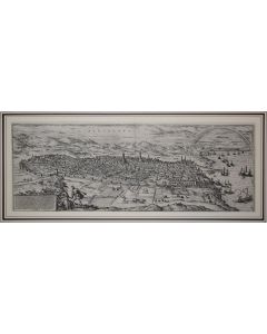 Braun G., Hogenberg F., "Barcelona", from "Civitates Orbis Terrarum", Cologne, T. Graminaeus, 1572-1617, Barcelona, Spain, Antique, Map, Braun, Hogenberg, Civitates Orbis Terrarum, Old Masters, Etching, Aquatint, Engraves, View, landscape, Geography, Topo