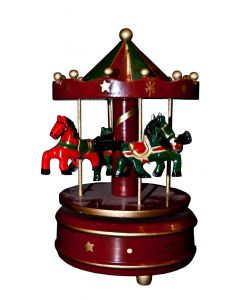 Vintage Wind Up Toy Musical Carousel - Decorative Objects