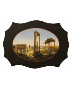 Paperweight, view of Roman Forum, Rome, mid-19th century, Belgium, Micromosaic, Design, Decorative objects