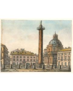 Roman Columns by Italian anonymous artist of XIX century - Old Masters Artwork