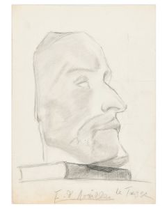Male Profile by Anna Elisabeth Noailles - Modern Artwork 