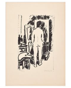 Nue Dans Le Miroir by Raoul Domenjoz - Modern Artworks 