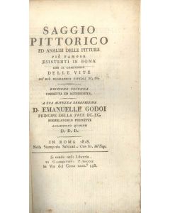 Saggio pittorico ed analisi delle pitture più famose esistenti in Roma by Michelangelo Prunetti - Rare Book